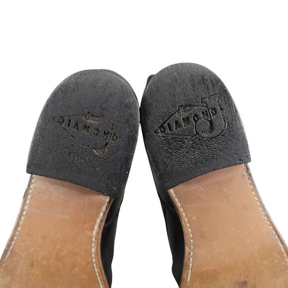 Justin Boots Women 6.5 Diamond J Lace Western Leather Black Classic Kiltie Retro - Picture 12 of 16